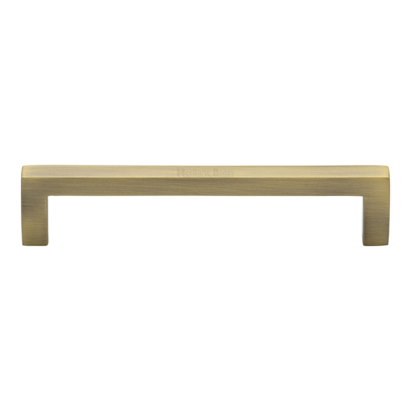 C0339 128-AT • 128 x 138 x 30mm • Antique Brass • Heritage Brass City Cabinet Pull Handle